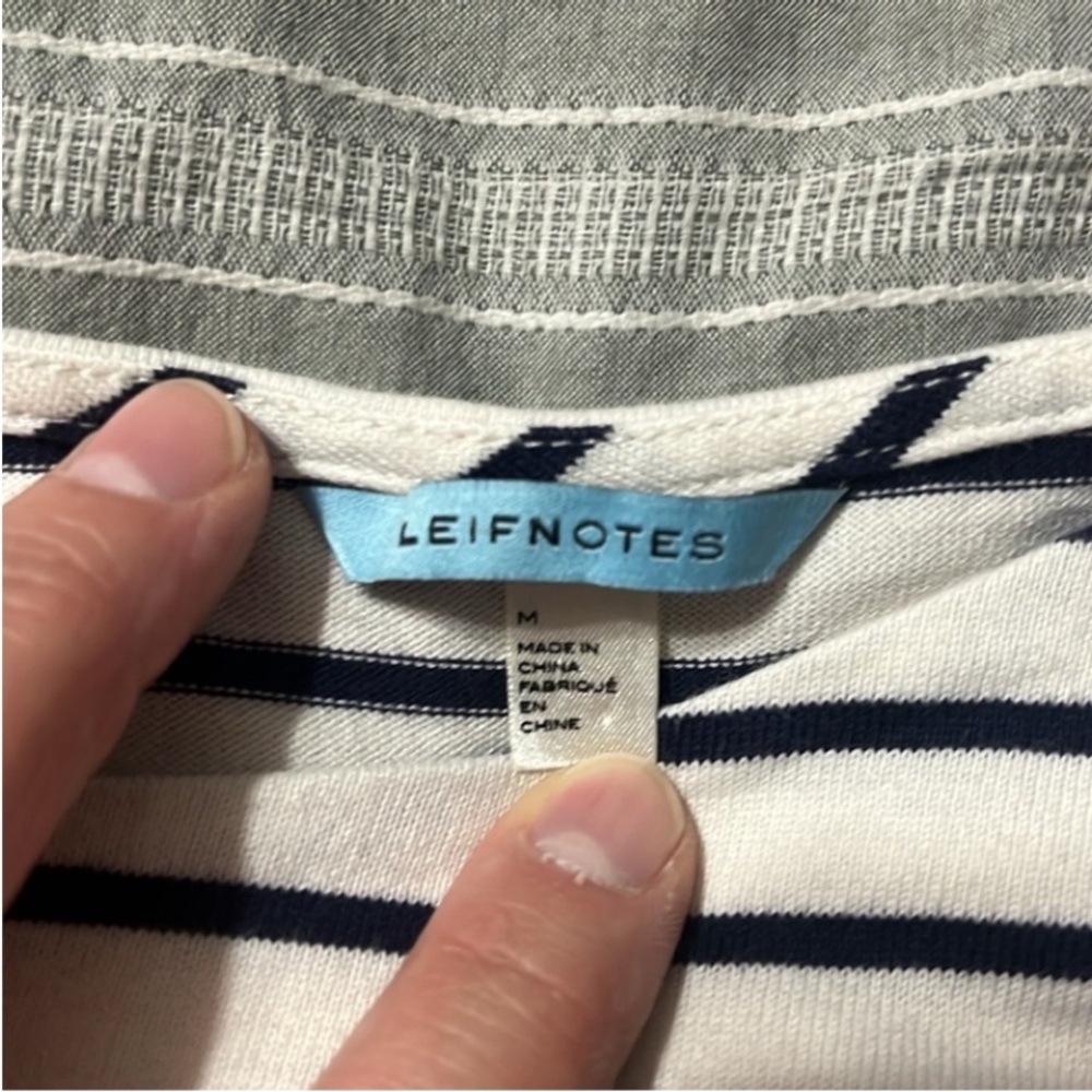 Leifnotes (Anthropologie) Striped Off the Shoulder Top Size: M - Picture 4 of 6